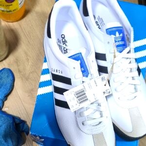 Adidas Samoa White and Black Sneakers FREE SHIPPING